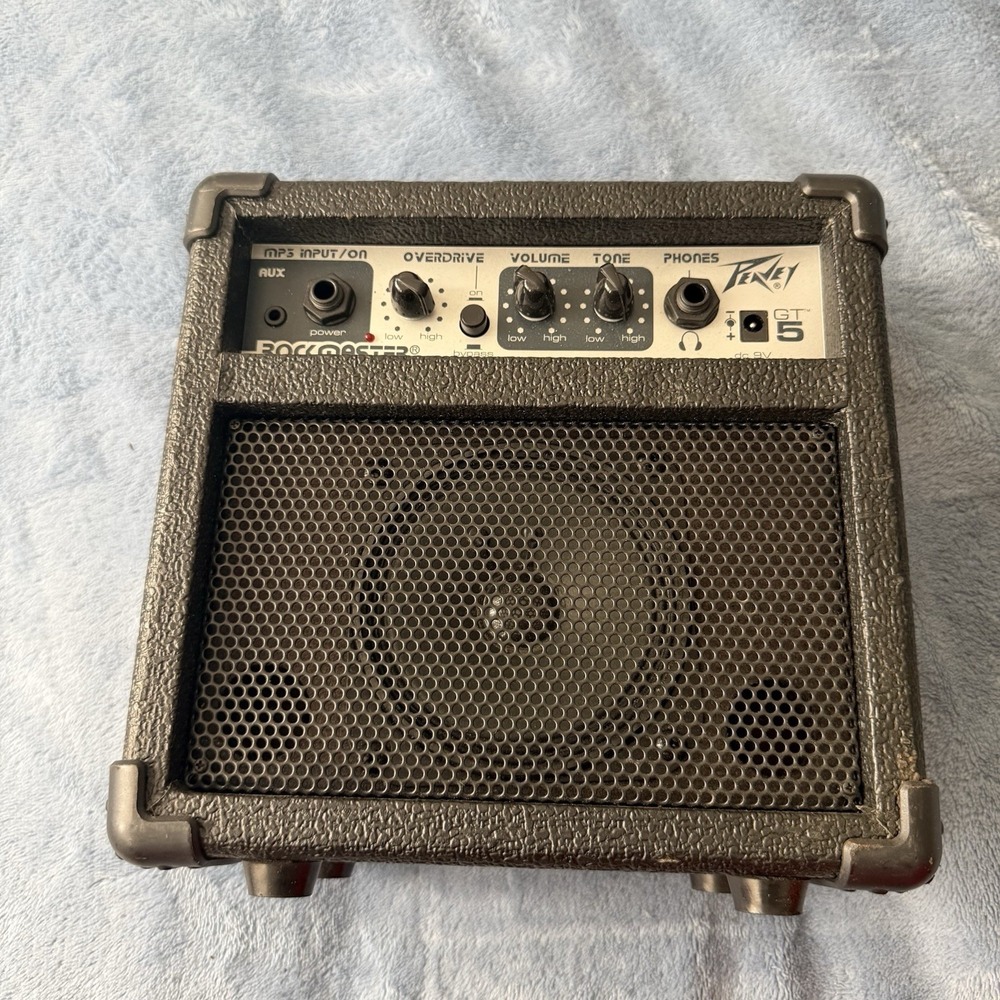Peavey Rockmaster GT5 Guitar Amplifier 9 Volt Portable Overdrive Mini Amp TESTED